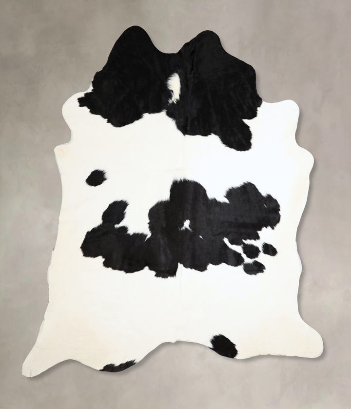 Black and White XX-Large Brazilian Cowhide Rug 7'9"H x 7'0"W #A42760 by Hudson Hides