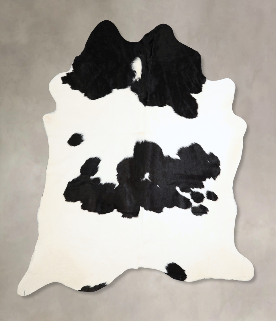 Black and White XX-Large Brazilian Cowhide Rug 7'9"H x 7'0"W #A42760 by Hudson Hides