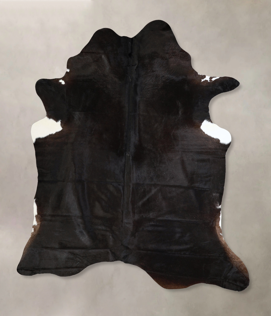 Solid Black X-Large Brazilian Cowhide Rug 7'10"H x 6'3"W #A42766 by Hudson Hides