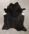 Solid Black X-Large Brazilian Cowhide Rug 7'10