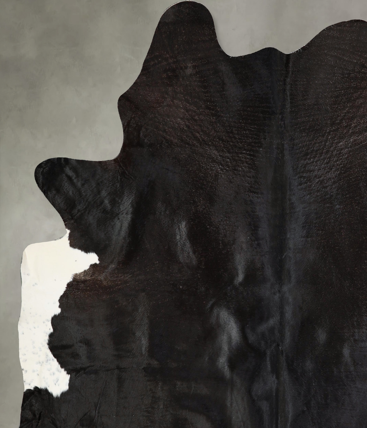 Solid Black XX-Large Brazilian Cowhide Rug 8'1"H x 6'8"W #A42768 by Hudson Hides