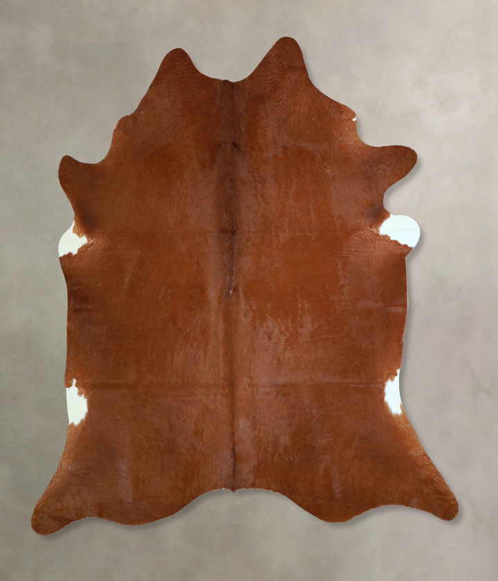Solid Brown X-Large Brazilian Cowhide Rug 6'11"H x 6'8"W #A42772 by Hudson Hides