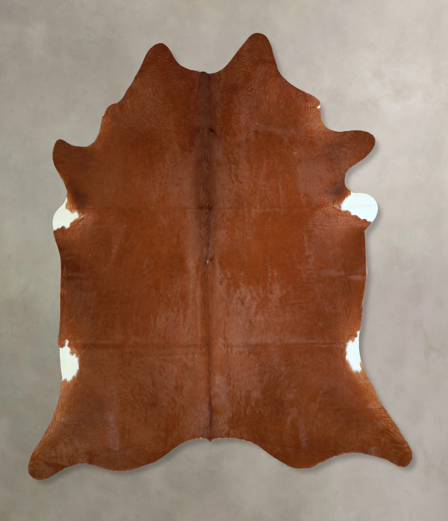 Solid Brown X-Large Brazilian Cowhide Rug 6'11"H x 6'8"W #A42772 by Hudson Hides