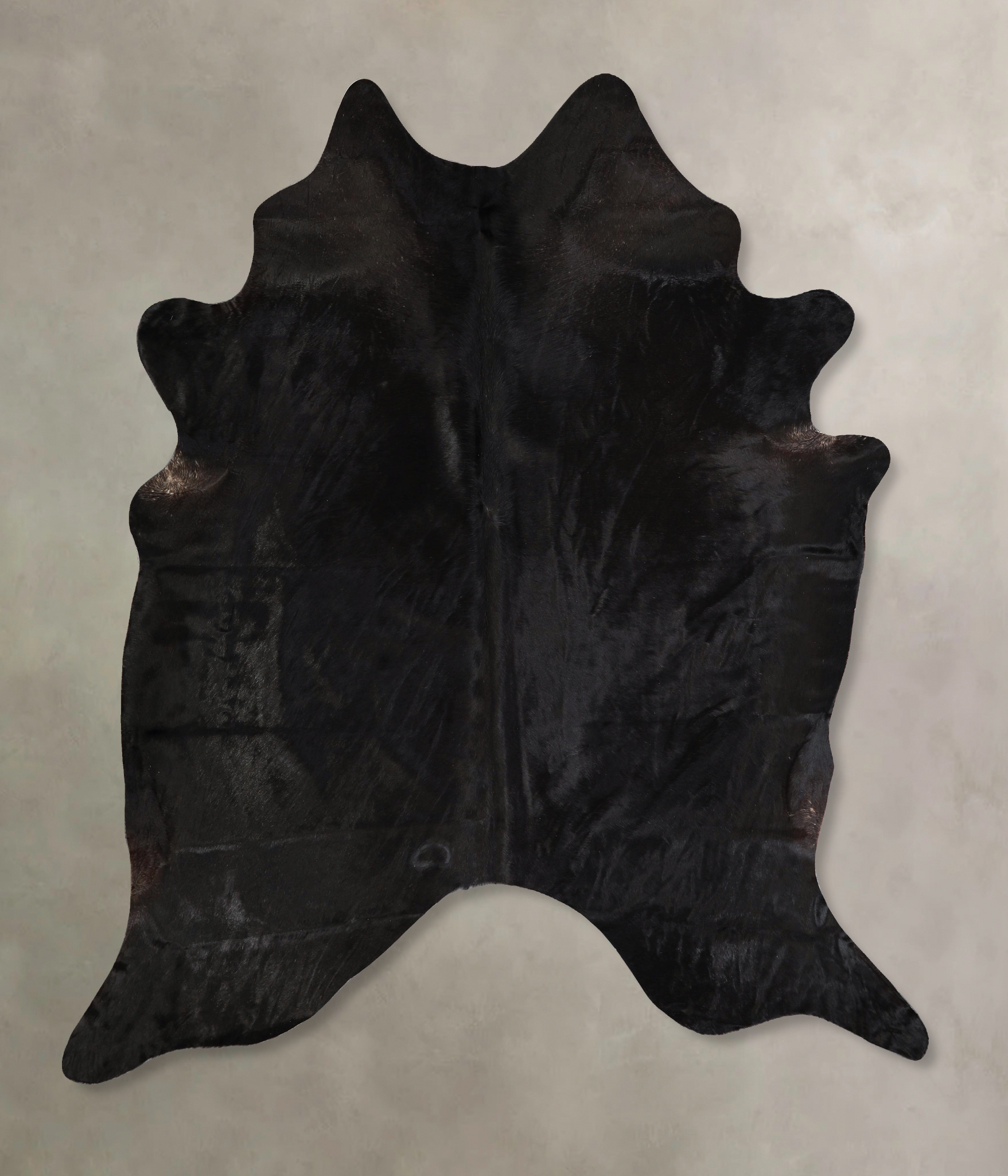Solid Black Cowhide Rug #A42782