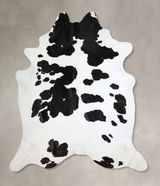 Black and White XX-Large Brazilian Cowhide Rug 8'5"H x 7'5"W #A42786 by Hudson Hides