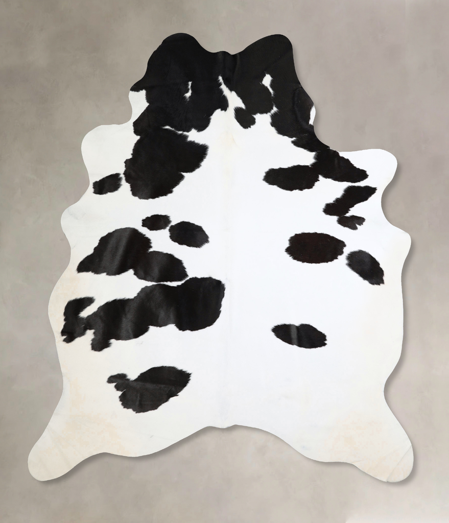 Black and White XX-Large Brazilian Cowhide Rug 7'11"H x 6'5"W #A42787 by Hudson Hides