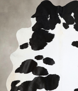Black and White XX-Large Brazilian Cowhide Rug 7'11"H x 6'5"W #A42787 by Hudson Hides