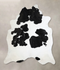 Black and White XX-Large Brazilian Cowhide Rug 8'8