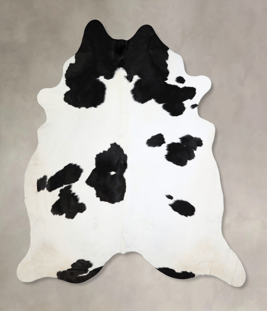 Black and White XX-Large Brazilian Cowhide Rug 8'6"H x 7'6"W #A42790 by Hudson Hides