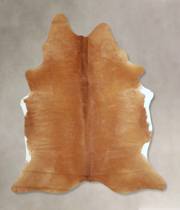Solid Brown X-Large Brazilian Cowhide Rug 7'2"H x 5'8"W #A42791 by Hudson Hides