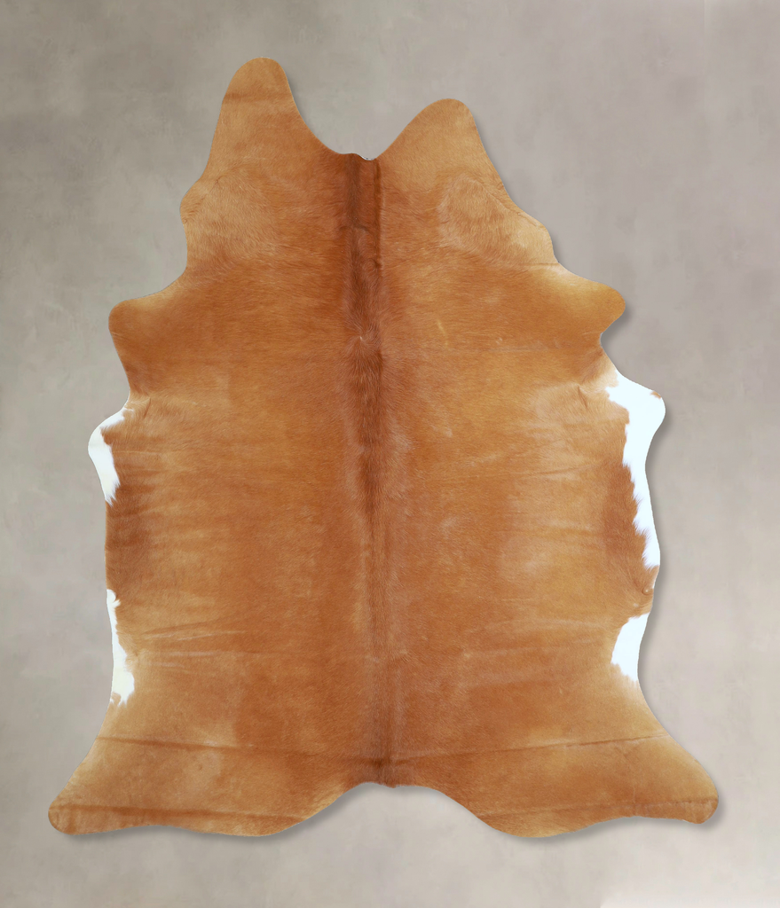 Solid Brown X-Large Brazilian Cowhide Rug 7'2"H x 5'8"W #A42791 by Hudson Hides