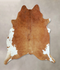Brown and White Regular X-Large Brazilian Cowhide Rug 7'3