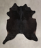 Solid Black X-Large Brazilian Cowhide Rug 7'6