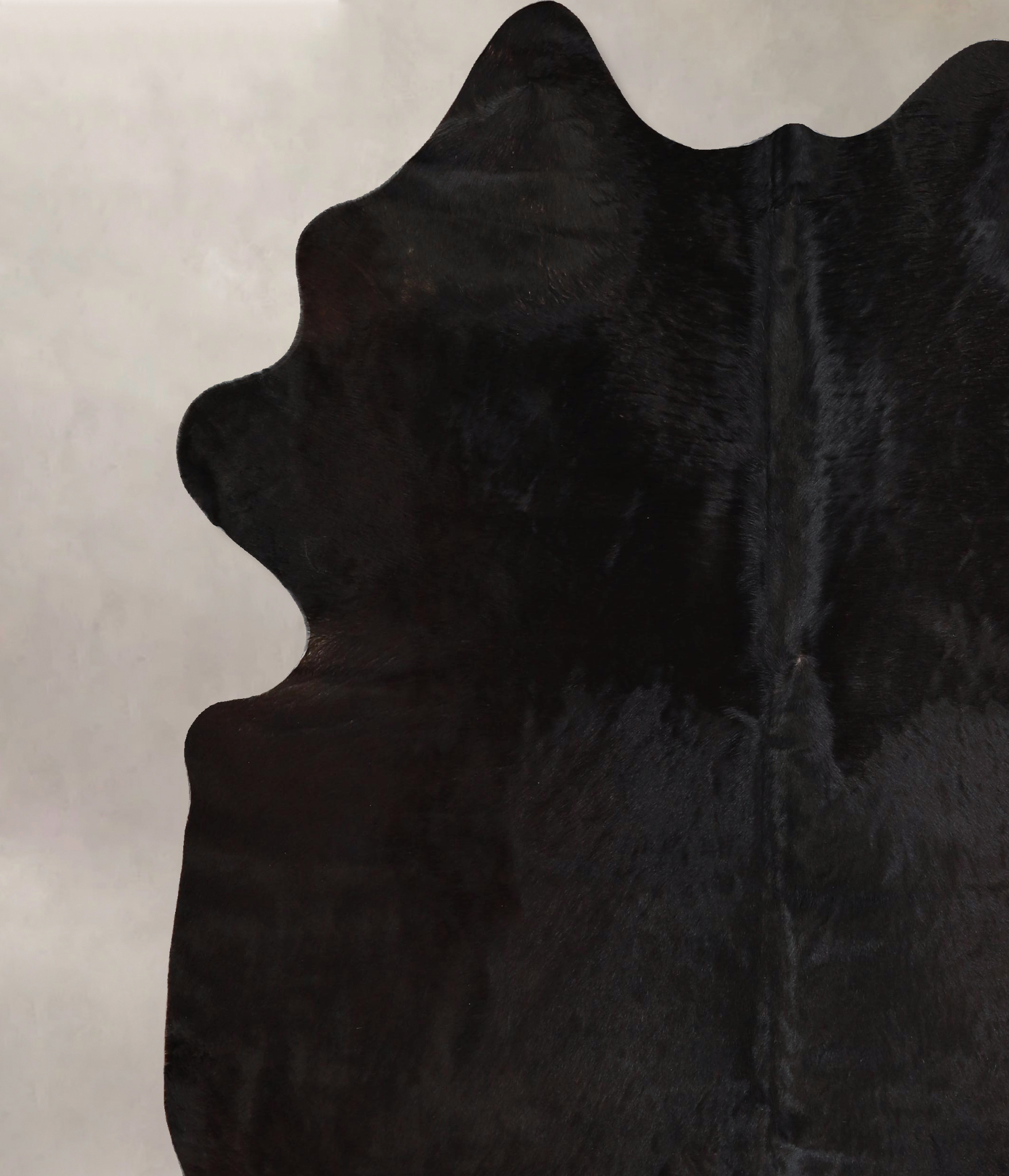 Solid Black Cowhide Rug #A42798