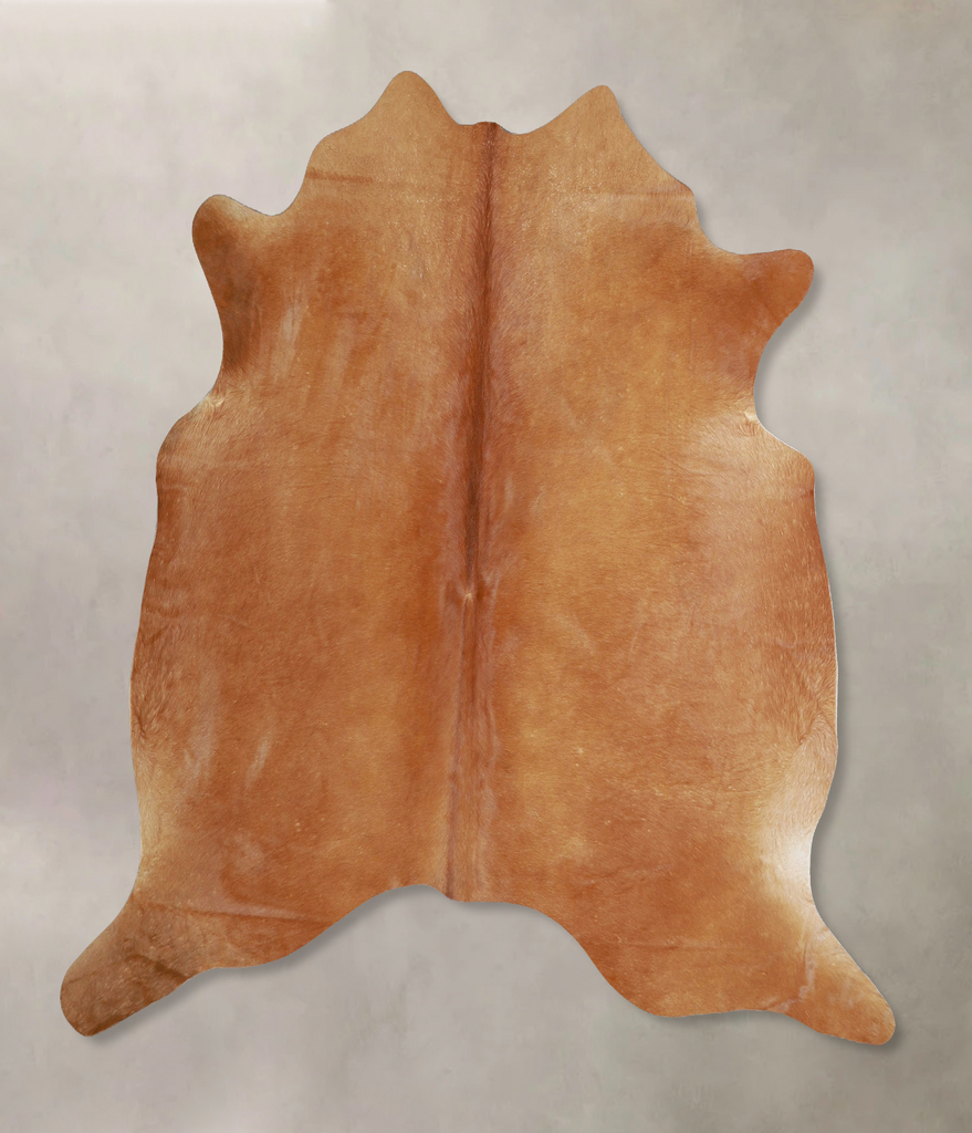 Solid Brown X-Large Brazilian Cowhide Rug 6'2"H x 6'7"W #A42803 by Hudson Hides