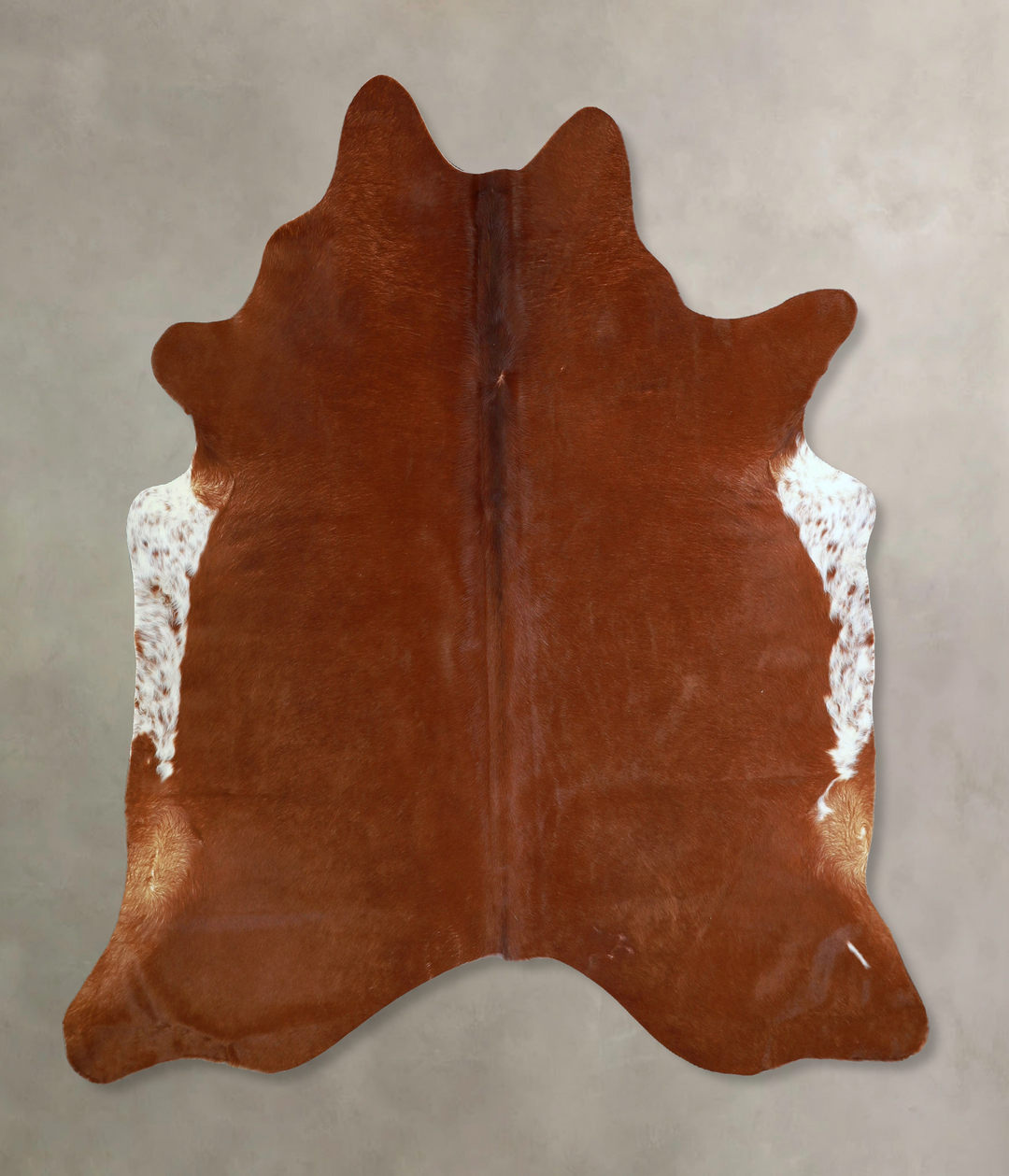 Brown and White Regular X-Large Brazilian Cowhide Rug 6'6"H x 6'6"W #A