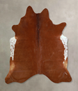 Brown and White Regular X-Large Brazilian Cowhide Rug 6'6"H x 6'6"W #A42810 by Hudson Hides