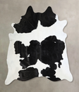Black and White XX-Large Brazilian Cowhide Rug 7'10"H x 6'11"W #A42816 by Hudson Hides