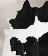 Black and White XX-Large Brazilian Cowhide Rug 7'10"H x 6'11"W #A42816 by Hudson Hides