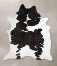 Black and White XX-Large Brazilian Cowhide Rug 8'4"H x 7'0"W #A42819 by Hudson Hides