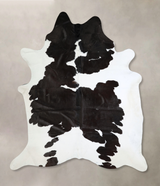 Black and White XX-Large Brazilian Cowhide Rug 8'4"H x 7'0"W #A42819 by Hudson Hides