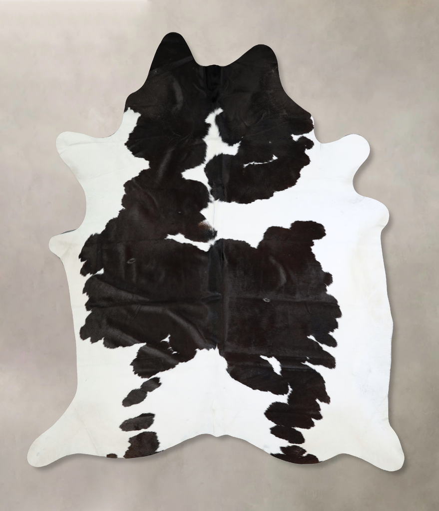 Black and White XX-Large Brazilian Cowhide Rug 8'4"H x 7'0"W #A42819 by Hudson Hides
