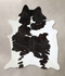 Black and White XX-Large Brazilian Cowhide Rug 8'4