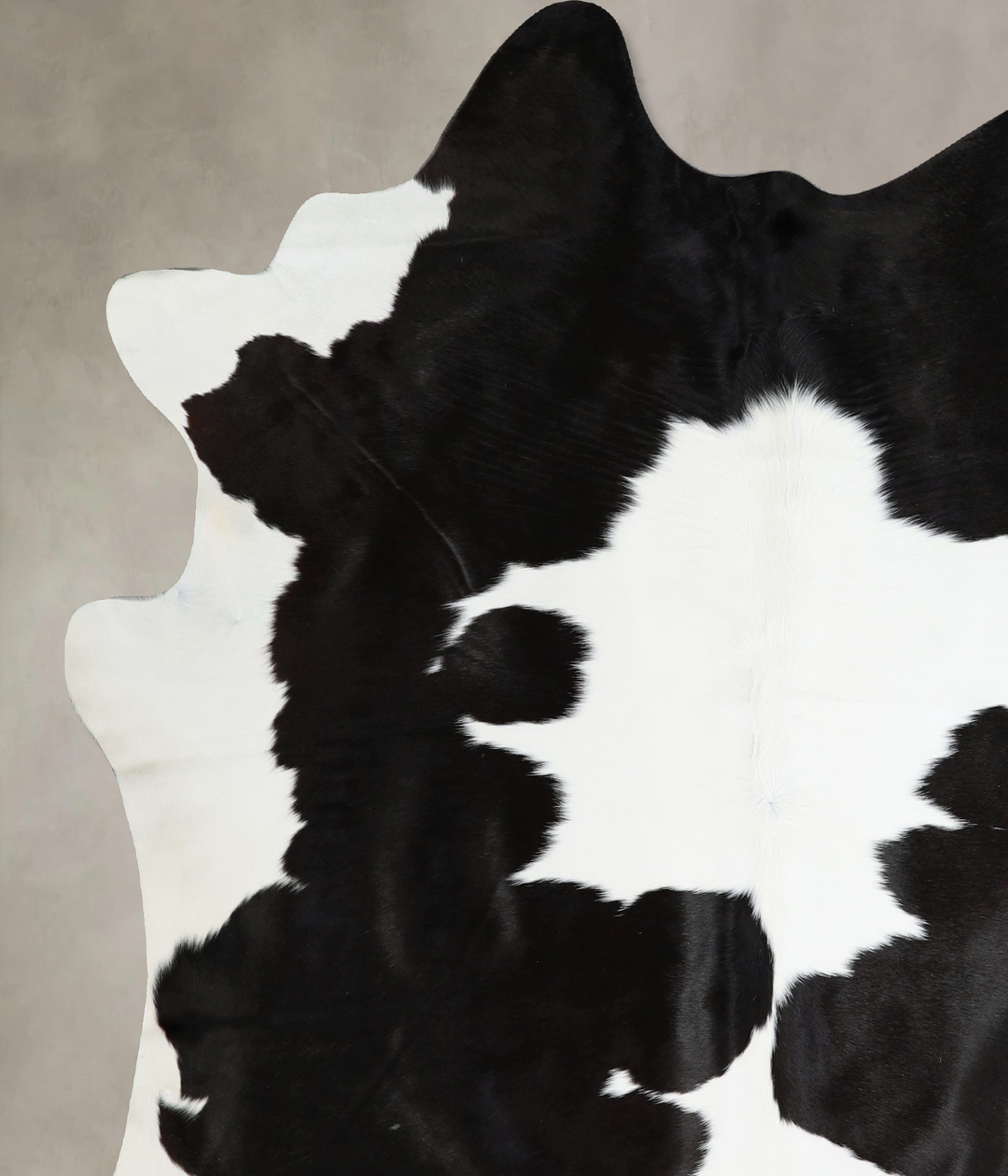 Black and White X-Large Brazilian Cowhide Rug 7'1"H x 6'4"W #A42820 by