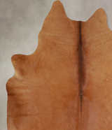 Solid Brown X-Large Brazilian Cowhide Rug 7'3"H x 5'11"W #A42822 by Hudson Hides