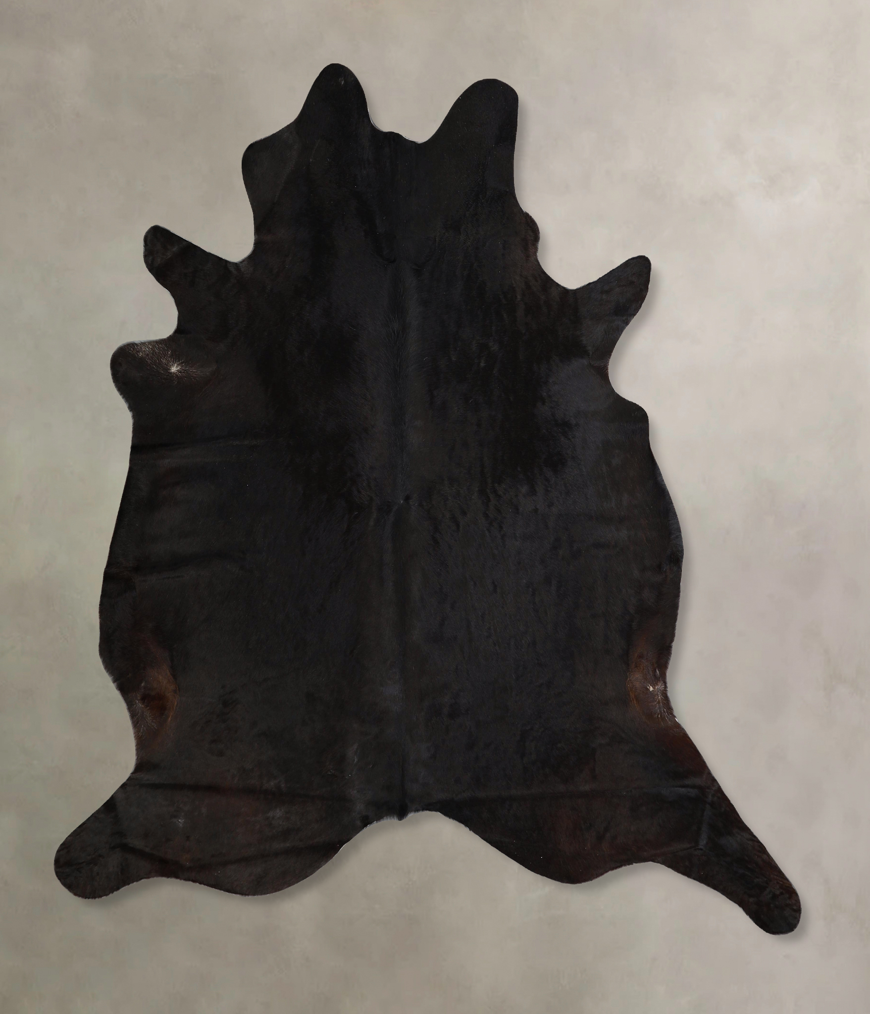 Solid Black Cowhide Rug #A42828