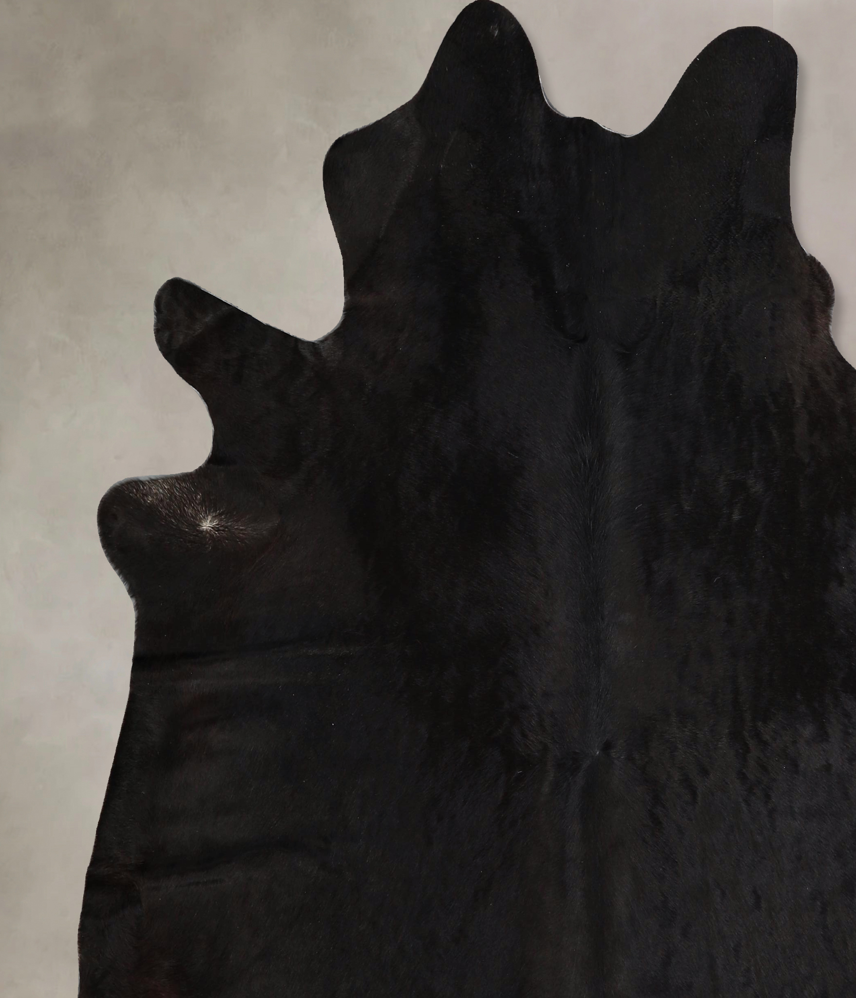 Solid Black Cowhide Rug #A42828