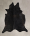 Solid Black X-Large Brazilian Cowhide Rug 7'1