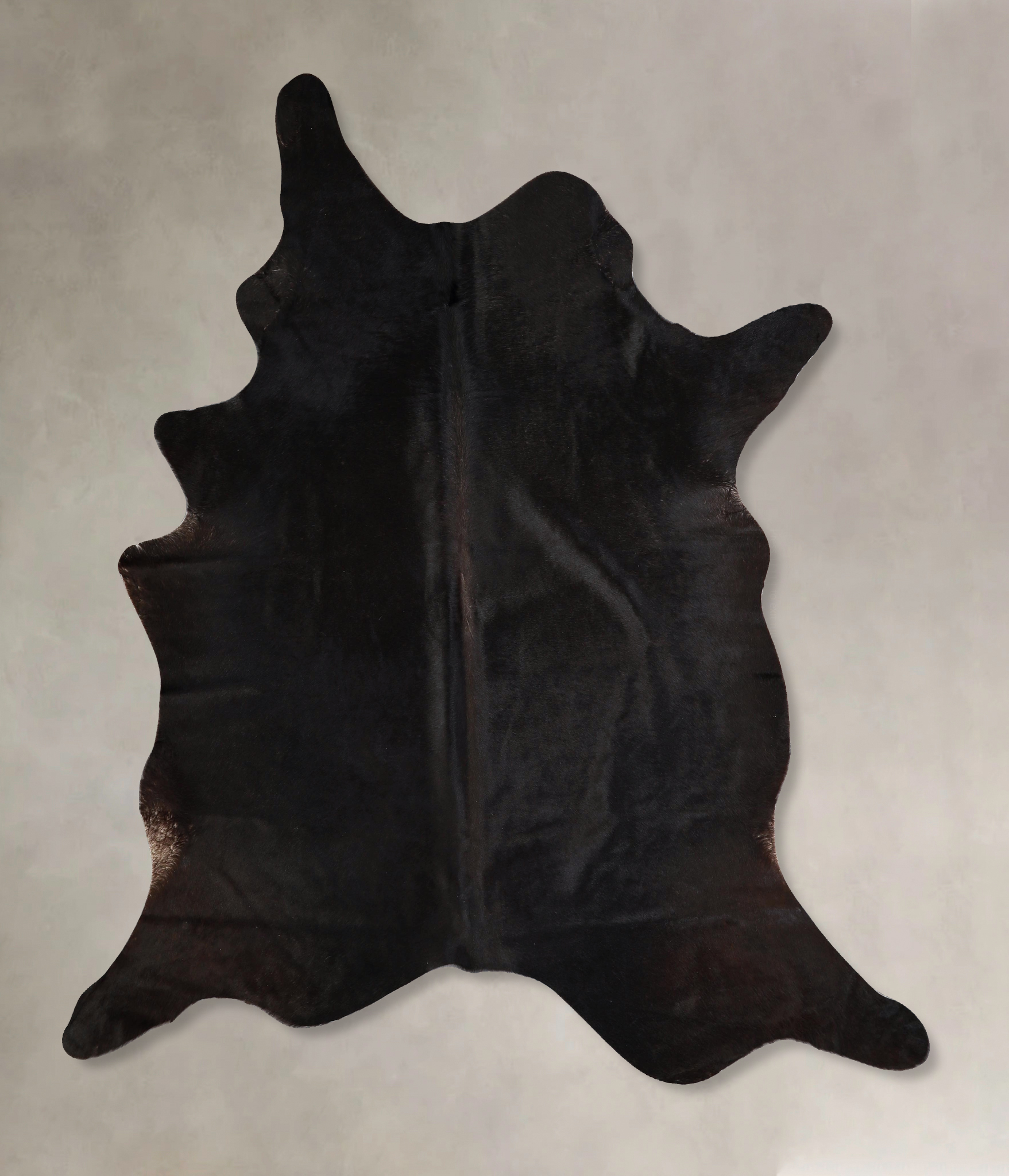 Solid Black Cowhide Rug #A42830