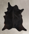 Solid Black X-Large Brazilian Cowhide Rug 7'0