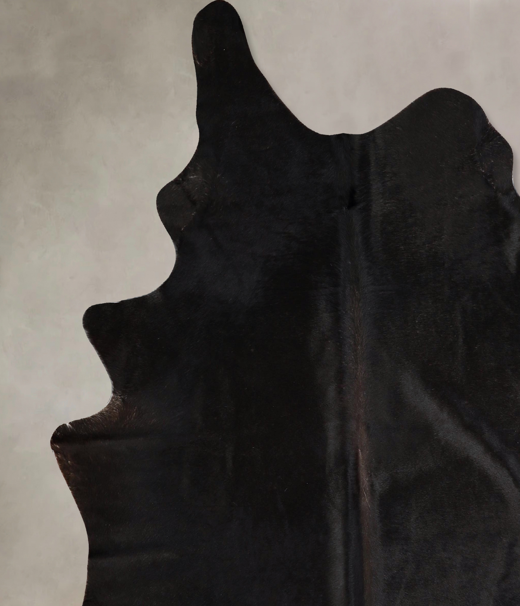 Solid Black Cowhide Rug #A42830