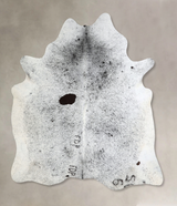 Salt and Pepper Black X-Large Brazilian Cowhide Rug 7'1"H x 6'6"W #A42834 by Hudson Hides