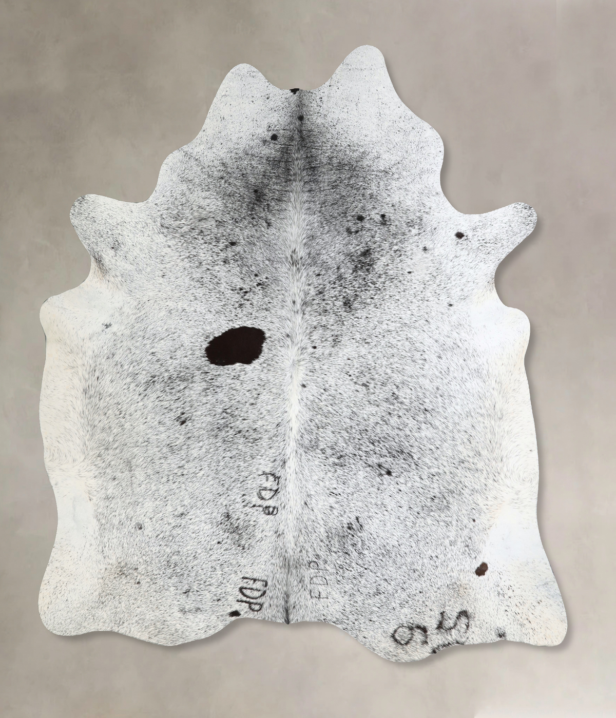 Salt and Pepper Black Cowhide Rug #A42834
