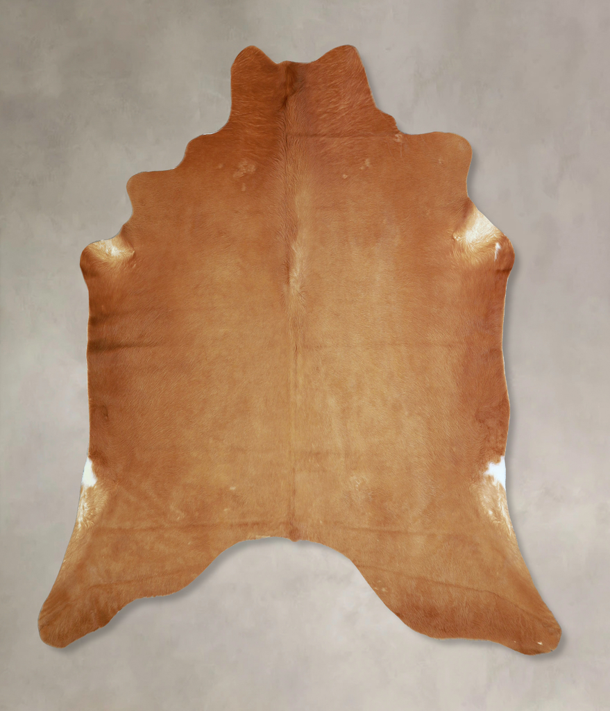 Solid Brown X-Large Brazilian Cowhide Rug 6'10"H x 6'9"W #A42841 by Hudson Hides