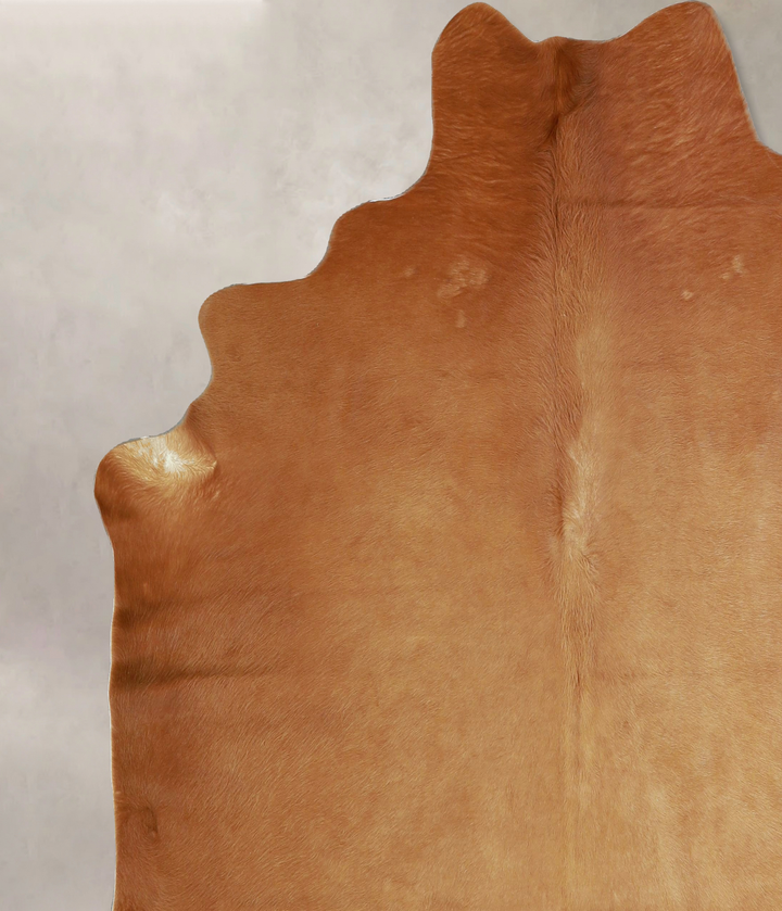 Solid Brown X-Large Brazilian Cowhide Rug 6'10"H x 6'9"W #A42841 by Hudson Hides