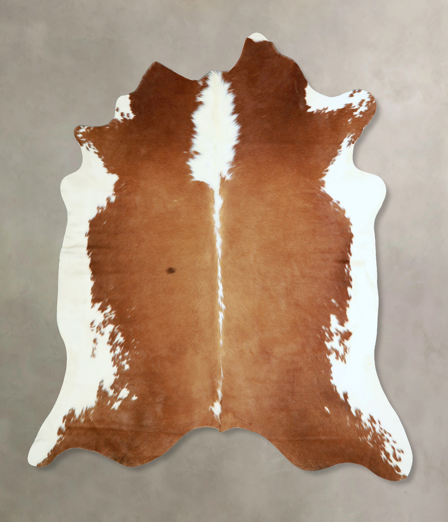 Brown and White X-Large Brazilian Cowhide Rug 6'6"H x 6'6"W #A42844 by Hudson Hides