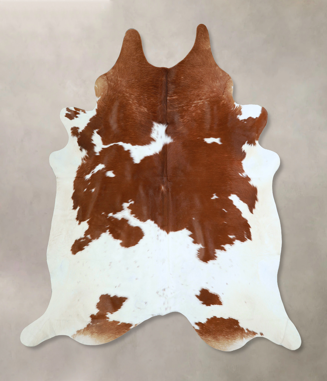 Brown and White XX-Large Brazilian Cowhide Rug 8'0"H x 7'6"W #A42850 b