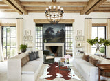 Brown and White XX-Large Brazilian Cowhide Rug 7'7"H x 7'0"W #A42851 by Hudson Hides
