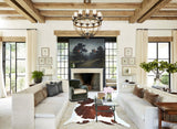 Brown and White XX-Large Brazilian Cowhide Rug 7'10"H x 7'4"W #A42852 by Hudson Hides