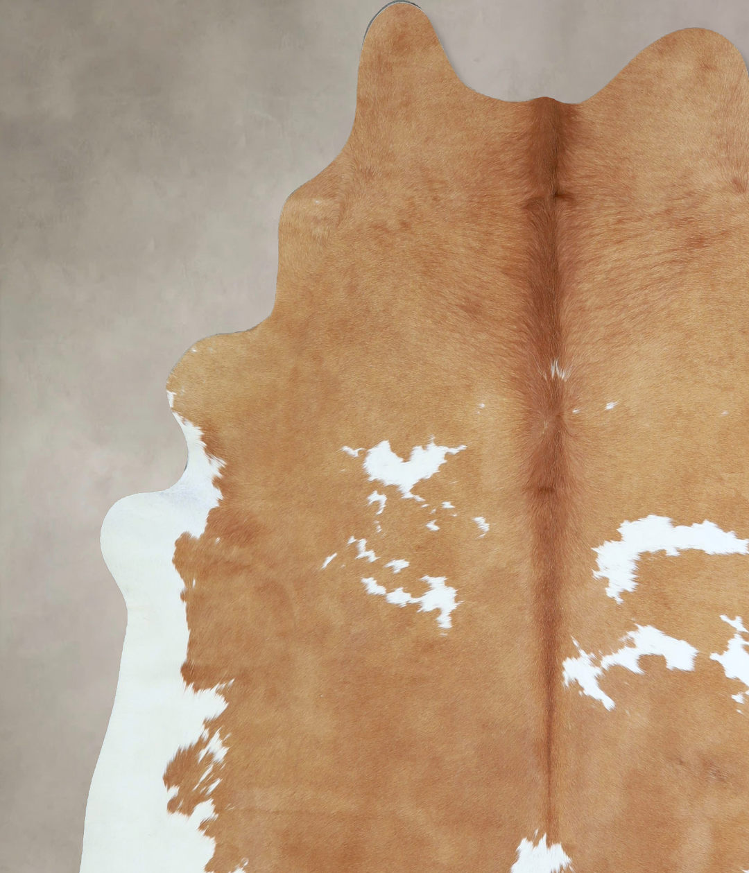Beige and White XX-Large Brazilian Cowhide Rug 7'9"H x 7'0"W #A42854 b