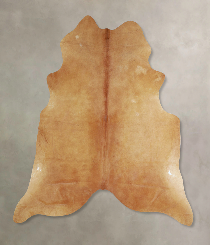 Beige X-Large Brazilian Cowhide Rug 7'1"H x 6'5"W #A42858 by Hudson Hides