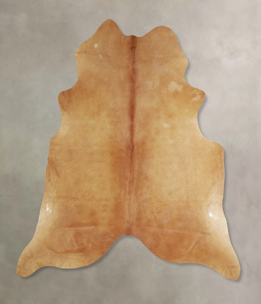 Beige X-Large Brazilian Cowhide Rug 7'1"H x 6'5"W #A42858 by Hudson Hides