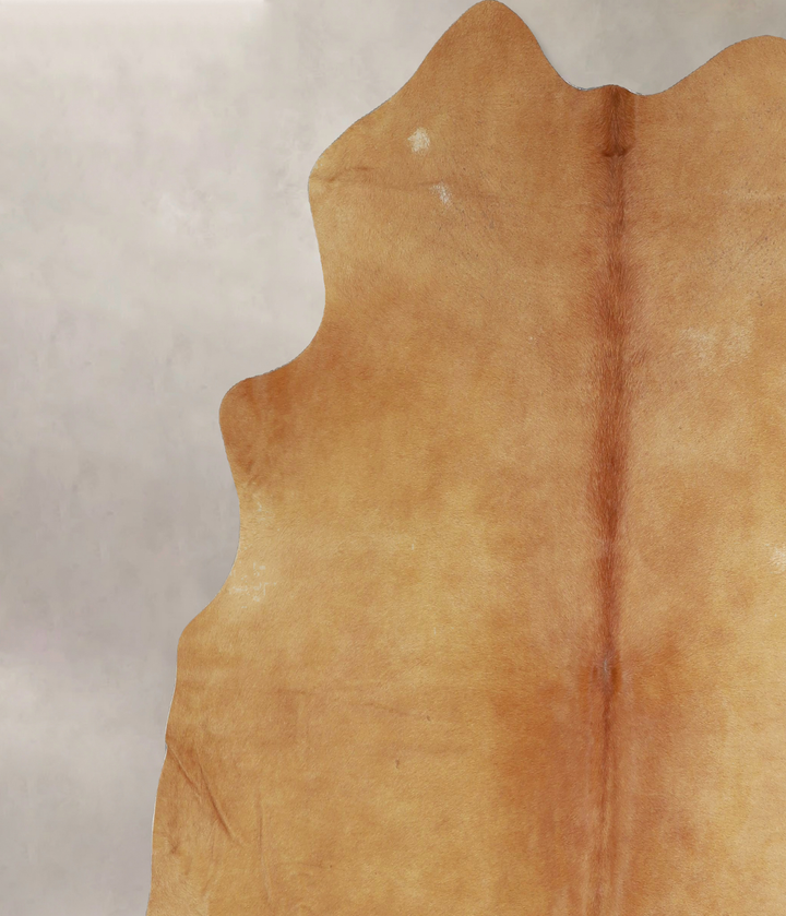 Beige X-Large Brazilian Cowhide Rug 7'1"H x 6'5"W #A42858 by Hudson Hides