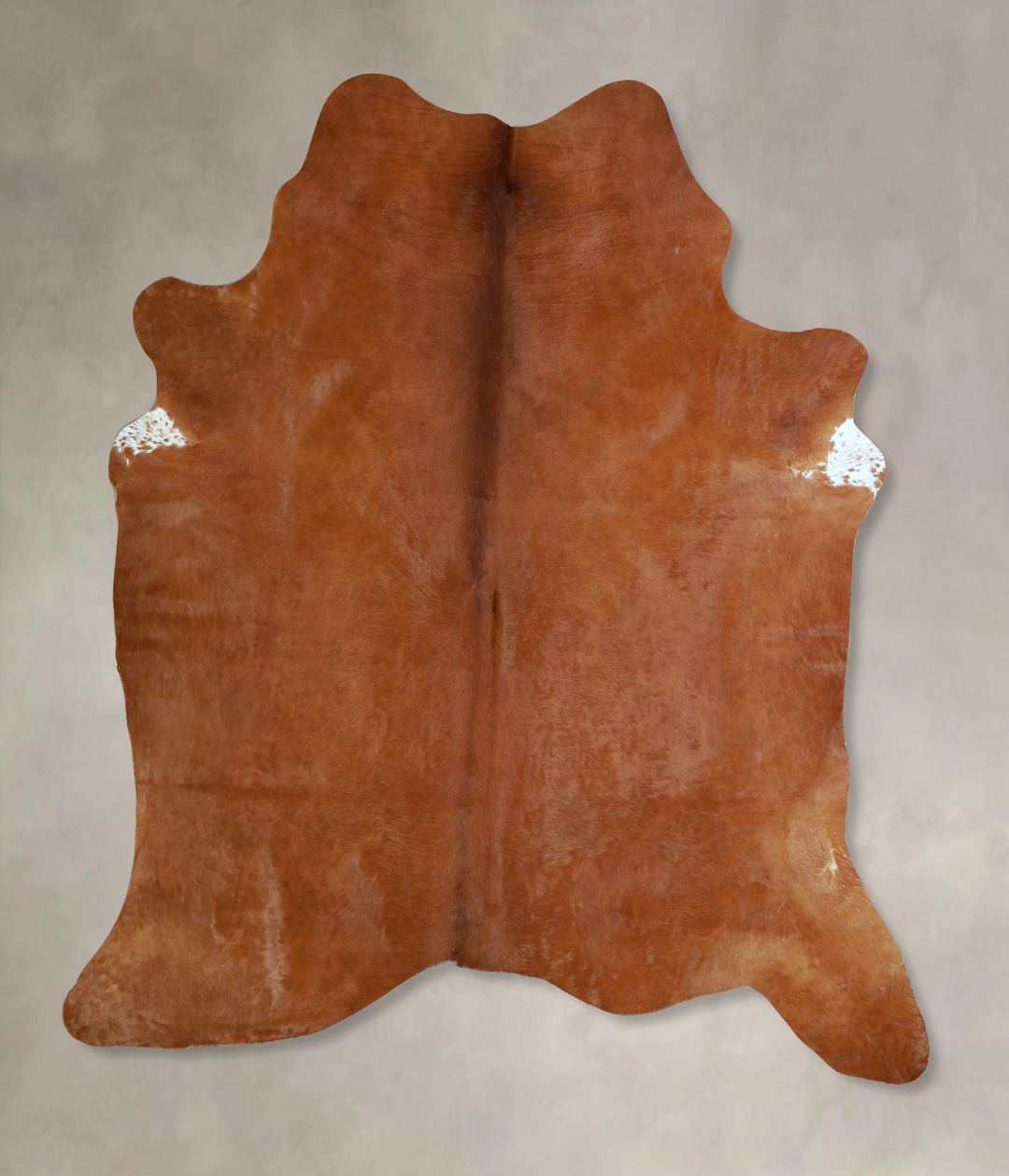 Solid Brown X-Large Brazilian Cowhide Rug 6'10"H x 6'0"W #A42859 by Hu