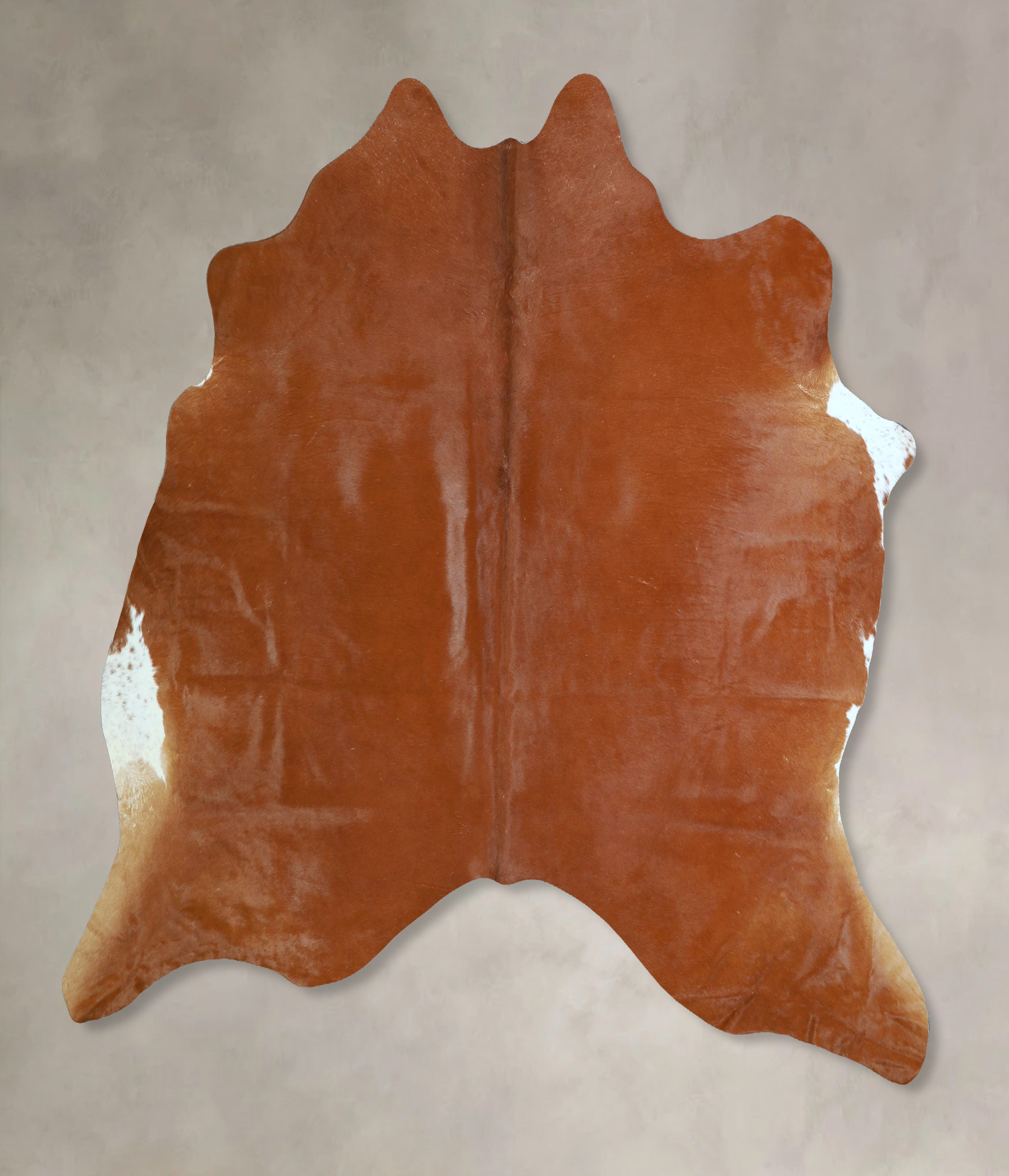Solid Brown Cowhide Rug #A42860