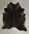 Solid Black X-Large Brazilian Cowhide Rug 7'5